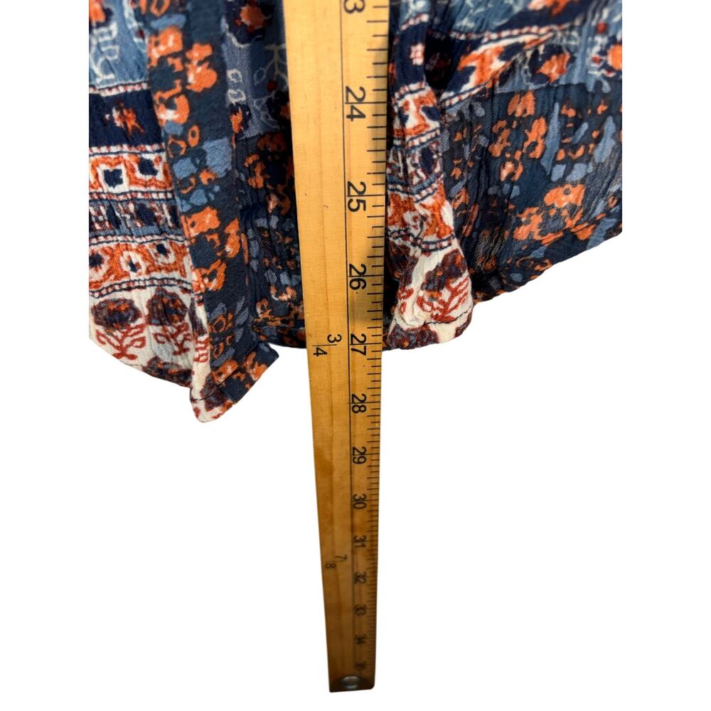 Free People Caravan Patchwork Rayon Button Down shirt XS - Picture 4 of 8